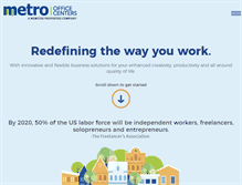 Tablet Screenshot of metroofficecenters.com